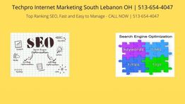 SEO services ad featuring doodles and puzzle pieces labeled with SEO terms.