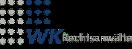 Logo mit Punkten und Text: "WK Rechtsanwälte".