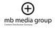 Logo der mb media group mit Pluszeichen und Text: Content Distribution Germany.