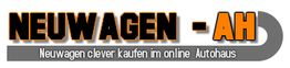 Logo mit Text "NEUWAGEN - AH", darunter "Neuwagen clever kaufen im online Autohaus".