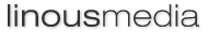 Schwarzer Text "linusmedia" auf weißem Hintergrund.