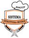 Logo HACCP: Cappello da chef, coltelli incrociati, scritta "Sistema Struttura Sicura".