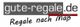 Logo mit Text: "gute-regale.de - Regale nach Maß".