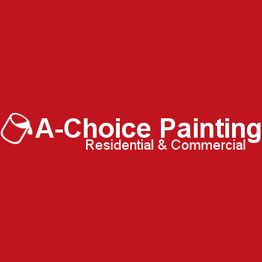 Red logo with "A-Choice Painting, Residential & Commercial" and a paint bucket icon.