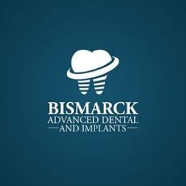 Logo of Bismarck Advanced Dental and Implants with a tooth resembling a spacecraft.
