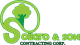 Logo with a tree and text: "Solicito & Son Contracting Corp." in green.