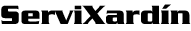 Logotipo con la palabra "ServiJardín" en fuente negra gruesa.
