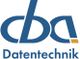 Logo mit blauer Schrift "cba Datentechnik" und einem orangefarbenen Akzent am Ende des "a".