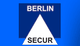 Logo mit blauem Hintergrund, "BERLIN" oben und "SECUR" unten auf einem weißen Dreieck.