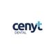Logo de "Cenyt Dental" con diseño en letras azules y cruz turquesa sobre la "t".