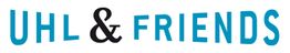Text-Logo: "UHL & FRIENDS" in blauen und schwarzen Buchstaben.