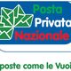 Logo Poste Private Nazionale: buste verdi e testo "Le poste come le Vuoi tu".