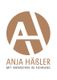 Logo mit den Buchstaben "AH" und Text "Anja Häßler, Mit Menschen in Führung".