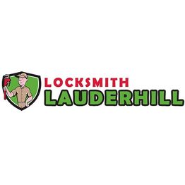 Locksmith Lauderhill logo with a man holding a wrench inside a shield.