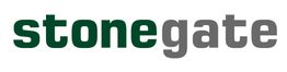 "Logo mit dem Schriftzug 'stonegate' in grüner und grauer Schrift auf weißem Hintergrund."