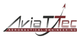 Logo von AviaTTec mit Pfeil und Schriftzug "AERONAUTICAL-ENGINEERING".