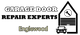 "Logo reads 'Garage Door Englewood' with a wrench icon on a black background."