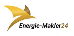 Goldenes Logo von Energie-Makler24 mit stilisierten Pfeilen.
