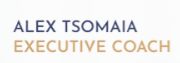 Texto: "Alex Tsomaia, Executive Coach" en fondo blanco.