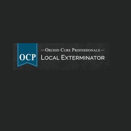 OCP Local Exterminator logo with a blue banner on a black background.