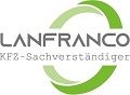 Logo von Lanfranco KFZ-Sachverständiger in Grau und Grün mit Kreis-Design.