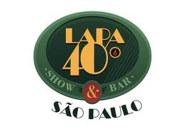 Logo do "Lapa 40º Show & Bar São Paulo" com design oval verde.