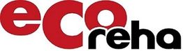 Logo mit rotem "eco" und schwarzem "reha" auf weißem Hintergrund.