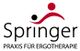 Logo der Ergotherapie-Praxis Springer mit stilisierten Figuren in Rot und Schwarz.