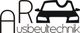 Logo mit dem Text "AR Ausbeultechnik" und einer stilisierten Darstellung eines Autos.