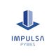 Logo de "Impulsa Pymes" con un diseño abstracto azul de edificio.