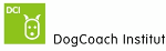 Grünes Logo mit stilisiertem Hund und Text: "DCI DogCoach Institut".
