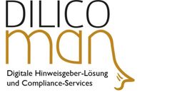 Logo mit Text: "DILICOman. Digitale Hinweisgeber-Lösung und Compliance-Services".