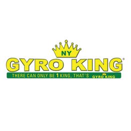 "Gyro King logo with yellow crown and the slogan 'There can only be 1 King, that’s Gyro King'."