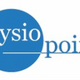 Logo van Fysiopoint: blauwe cirkel met witte tekst "Fysio" en "point" ernaast.