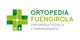 Logotipo de Ortopedia Fuengirola, cruz verde y texto en letras verdes y grises.