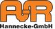 Logo der AR Hannecke-GmbH in Orange und Schwarz.