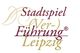 Logo mit dem Text: "Stadtspiel (Ver-) Führung Leipzig".