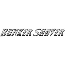 Text "Bunker Shaver" in stylized, bold font on a white background.