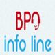 Logo with "BPO" in red and "info line" in blue, featuring a headset graphic.
