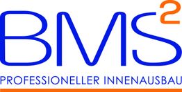 Logo mit der Aufschrift "BMS² Professioneller Innenausbau" in blau und orange.