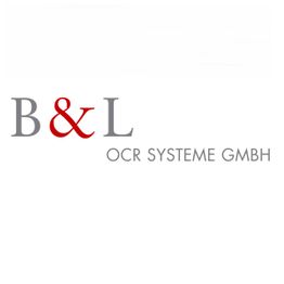 Logo von B&L OCR Systeme GmbH mit grauer und roter Schrift auf weißem Hintergrund.