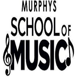 Murphys School of Music logo with musical notes.