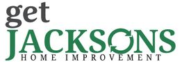 "Get Jacksons Home Improvement logo with green and black text and recycling symbol in 'O'."