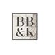 The letters "BB&K" in a serif font on a marble-like square background.