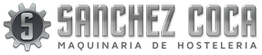 Logotipo de "Sanchez Coca" con un engranaje y la letra "S" en fondo transparente.