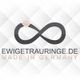 Logo mit Unendlichkeitszeichen, Diamant und Schriftzug "Ewigetrauringe.de, Made in Germany".