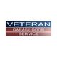 Veteran Garage Door Service logo with blue and red stripes.