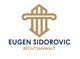 Logo eines Anwalts mit stilisierter Säule und Text "Eugen Sidorovic Rechtsanwalt".