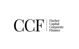 Logo mit den Buchstaben CCF und dem Text "Fischer Capital Corporate Finance" in Schwarz auf Weiß.