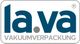 Logo mit der Aufschrift "la.va Vakuumverpackung" in Blau und Grau.